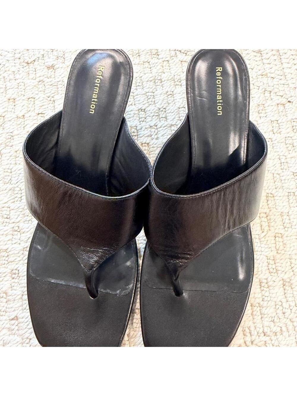 Reformation Sherlyn Wedge Thong Sandal - Picture 5 of 8
